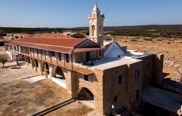 Courtyard of Apostolos Andreas Monastery