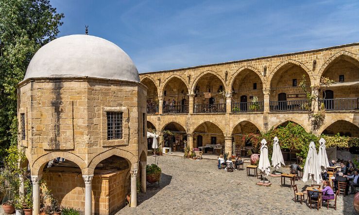 Büyük Han courtyard in old Nicosia