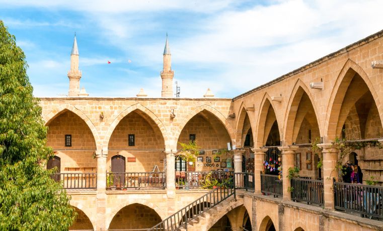 Old walled city street in Nicosia (Lefkosa)